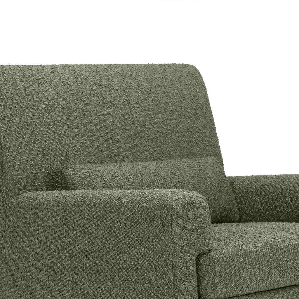 1085OBL,Sleepytime Rocker in Olive Boucle w/Light Legs