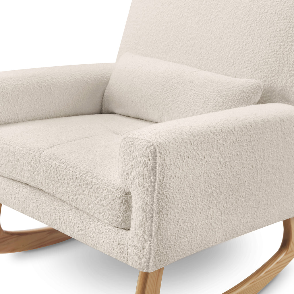 1085WBL,Sleepytime Rocker in Ivory Boucle w/Light Legs