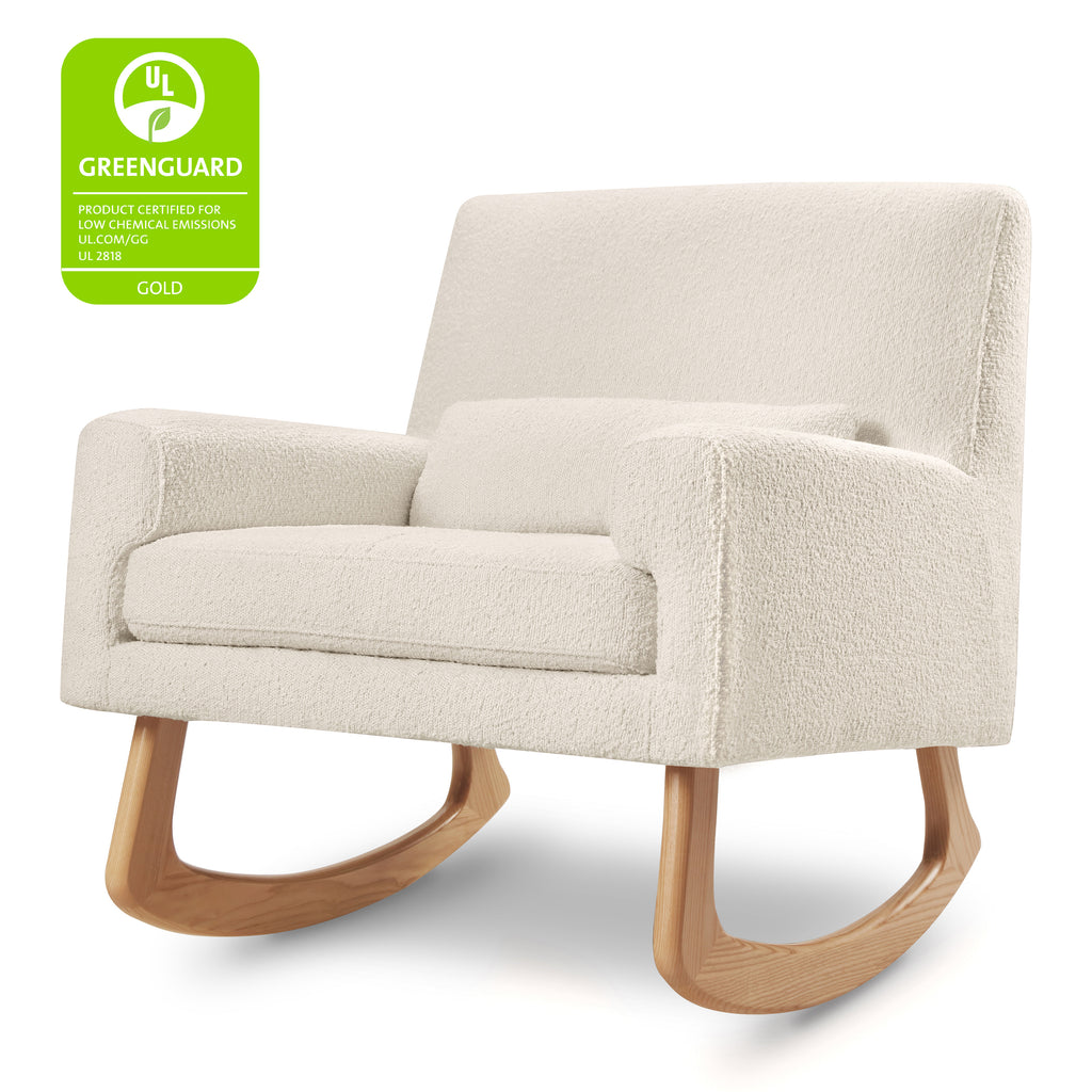 1085WBL,Nursery Works,Sleepytime Rocker in Ivory Boucle w/Light Legs