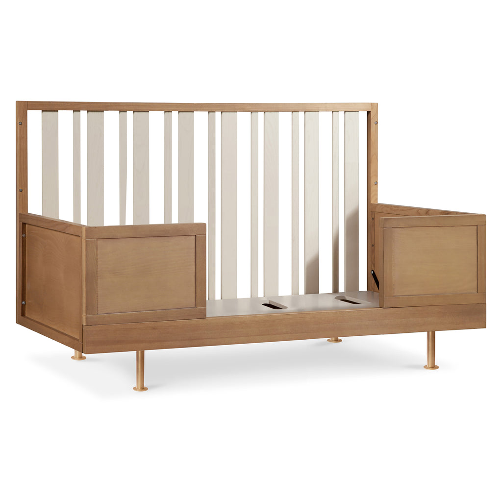 NW15001AY,Nursery Works,Novella Crib w/Toddler Bed Conversion Kit in Stained Ash/Ivory