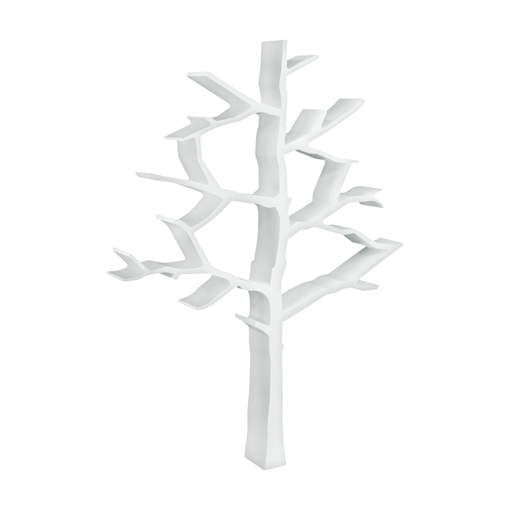 8126W,Tree Bookcase in White Finish White