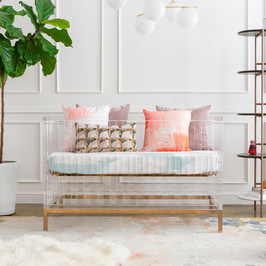 NW3801KGLD,Nursery Works,Luma Crib in Acrylic and Rose Gold