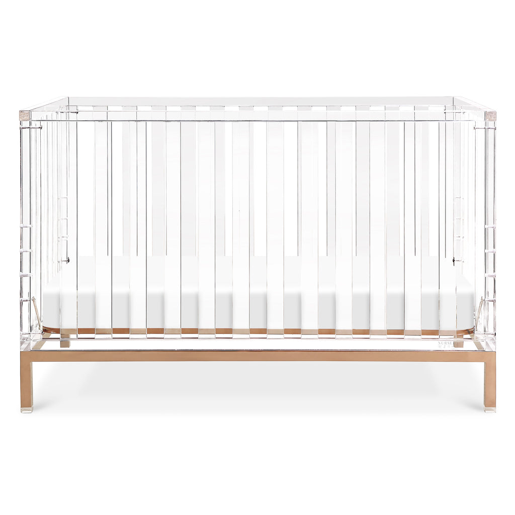 NW3801KGLD,Nursery Works,Luma Crib in Acrylic and Rose Gold
