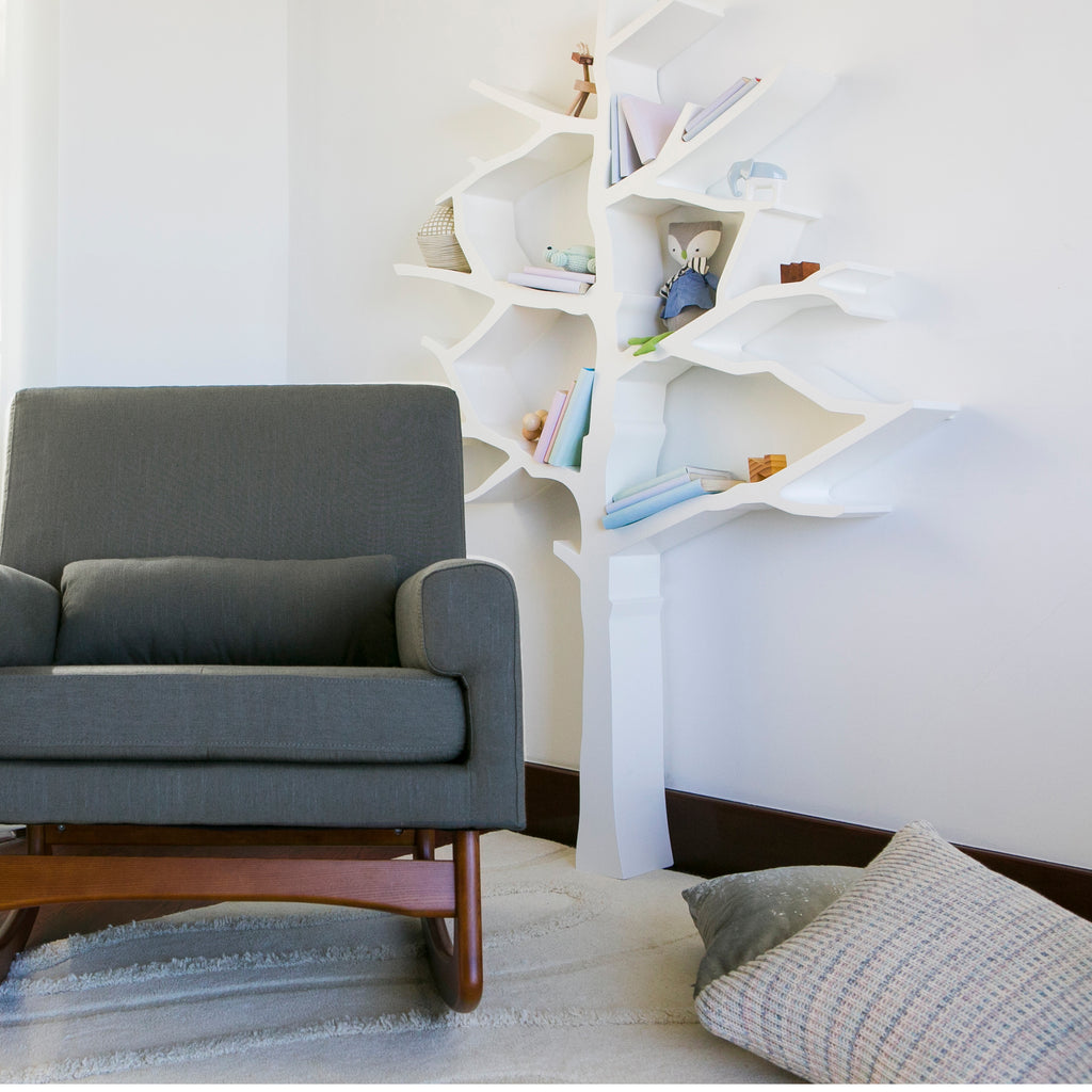 8126W,Nursery Works,Tree Bookcase in White Finish