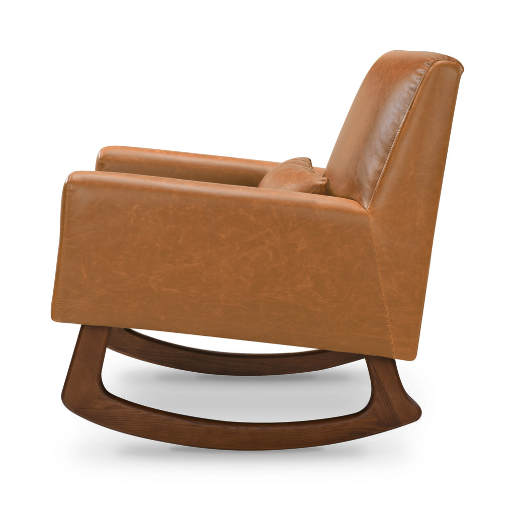 1085TAN,Sleepytime Rocker in Vegan Tan Leather w/Walnut Legs