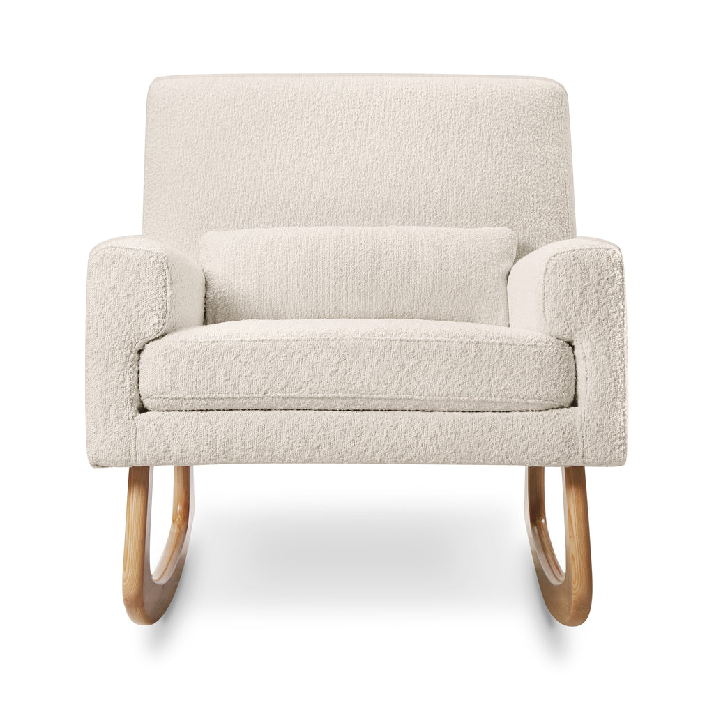 1085WBL,Sleepytime Rocker in Ivory Boucle w/Light Legs