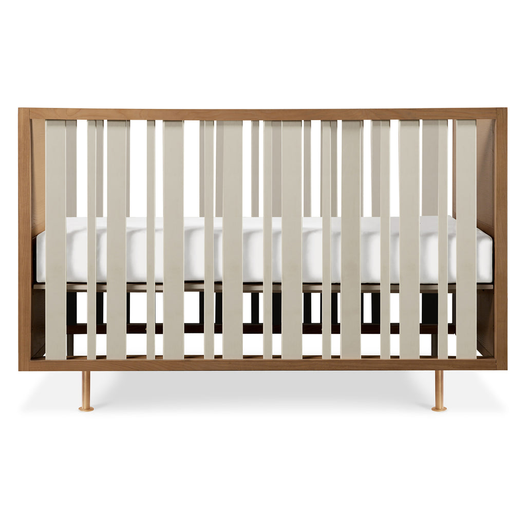 NW15001AY,Nursery Works,Novella Crib w/Toddler Bed Conversion Kit in Stained Ash/Ivory