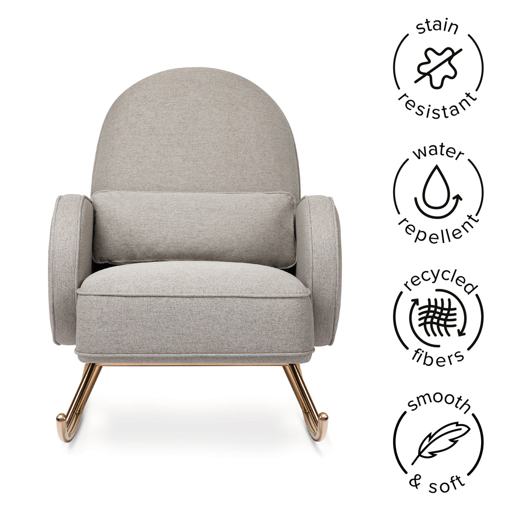 NW17087PGEW,Nursery Works,Compass Rocker in Performance Grey Eco-Weave