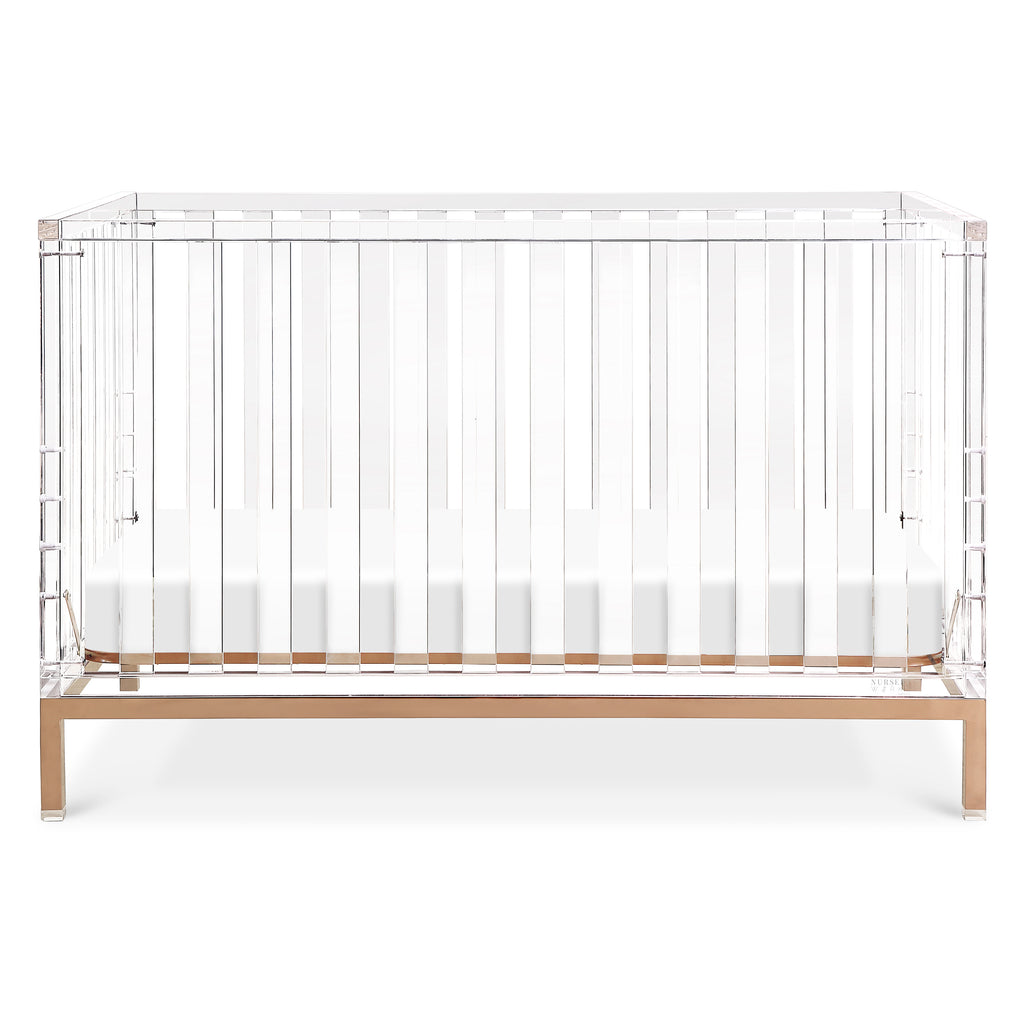 NW3801KGLD,Nursery Works,Luma Crib in Acrylic and Rose Gold