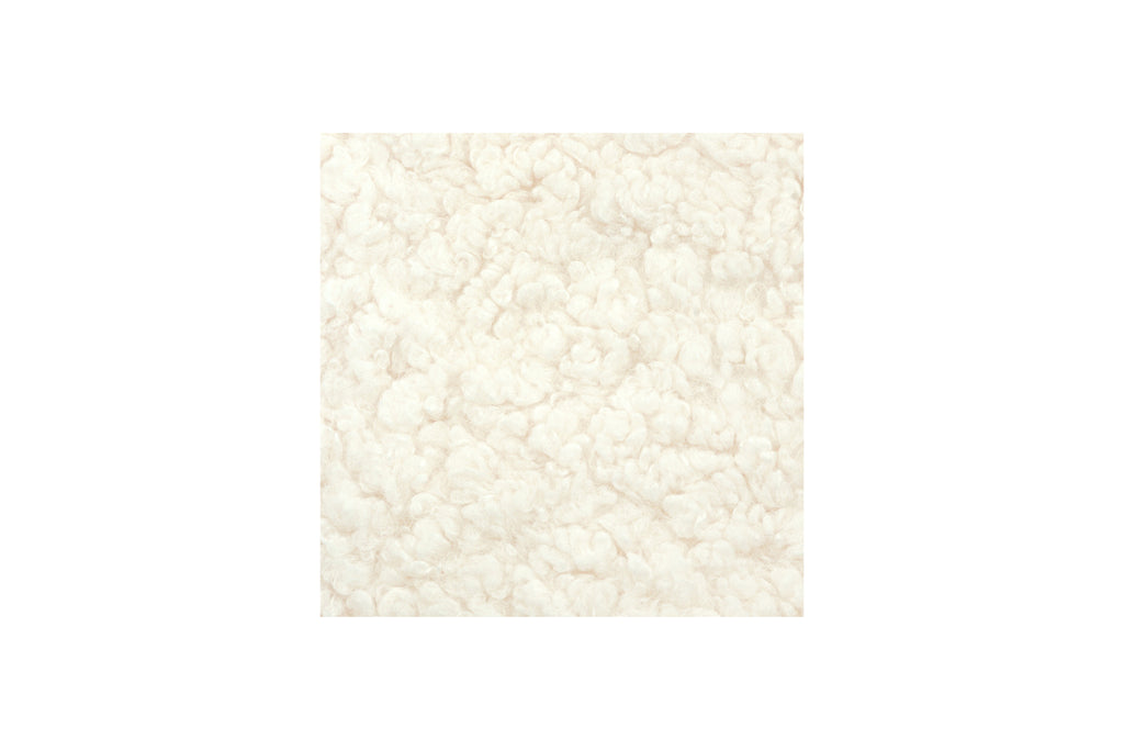 MDBFABRIC107,Nursery Works,Nursery Works - Black Boucle (BKB) SWATCH Cream Shearling