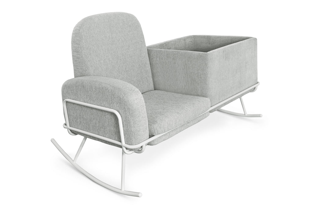 NW11888FWLG,Nursery Works,Ami Rocker in Light Grey Weave