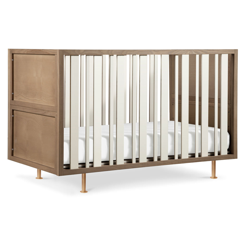 NW15001AY,Nursery Works,Novella Crib w/Toddler Bed Conversion Kit in Stained Ash/Ivory Stained Ash / Ivory