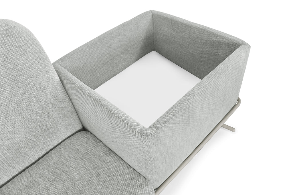 NW11888FWLG,Nursery Works,Ami Rocker in Light Grey Weave