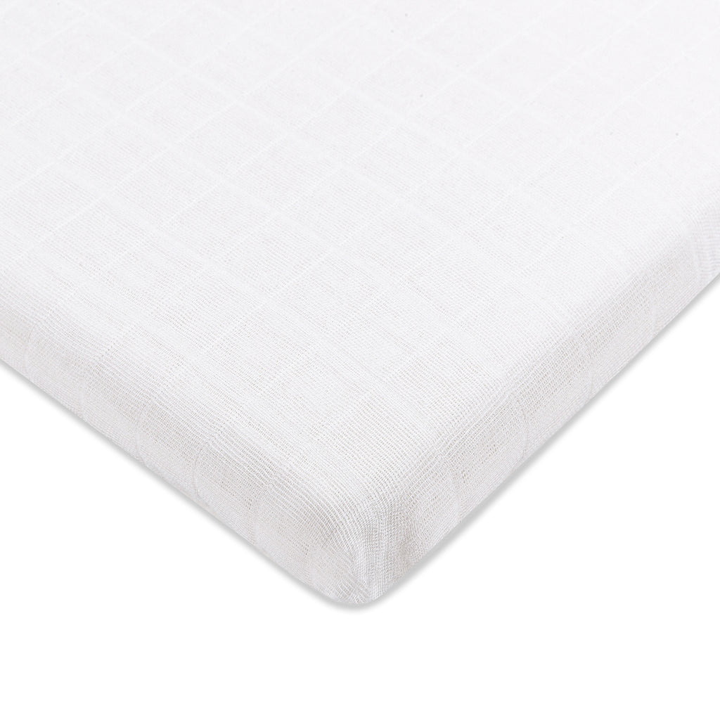 All-Stages Bassinet Sheet in GOTS Certified Organic Muslin Cotton