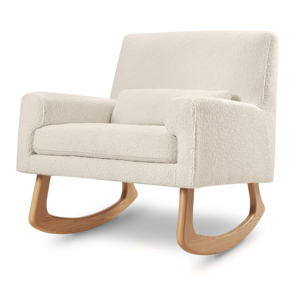 Sleepytime Rocker in Boucle Ivory Boucle with Light Legs